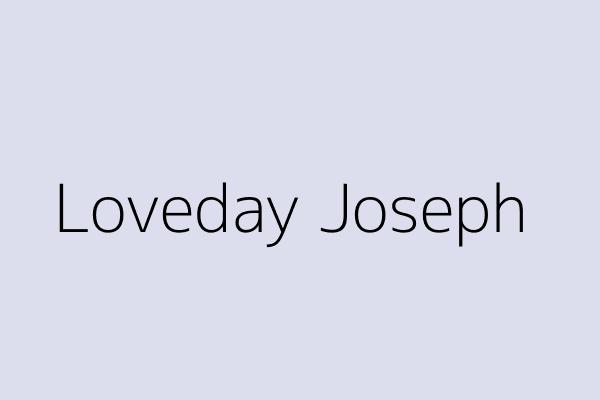 Loveday Joseph